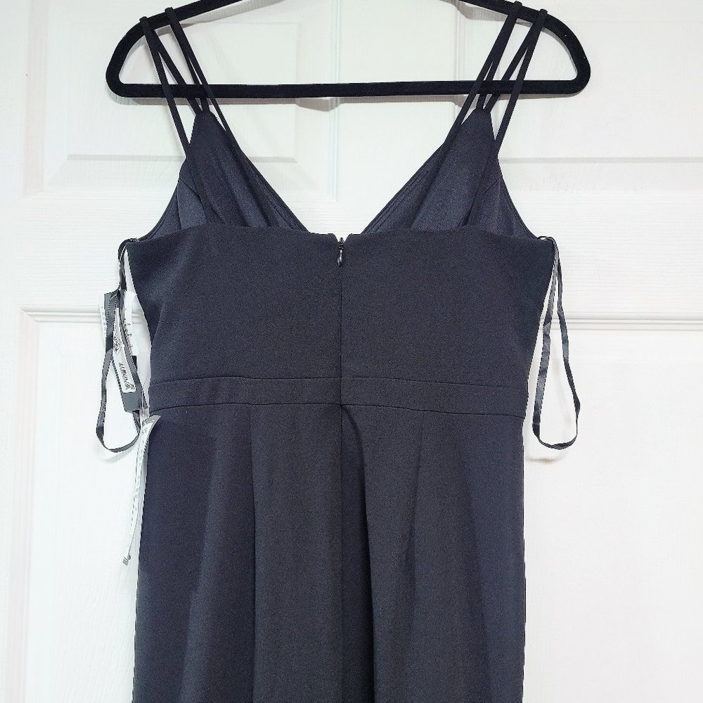 XSCAPE High-Low Ruffled V-Neck Flounce Dress Gown/ - Picture 9 of 11